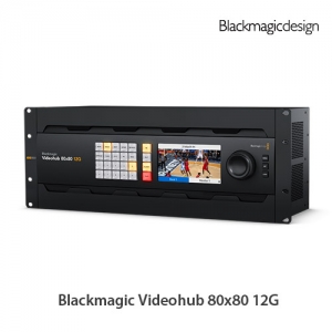 :::하이픽셀:::,Blackmagic Videohub 80x80 12G,모든 조합의 SD⋅HD⋅UHD 포맷을 동시에 사용할 수 있으며 지연 현상이 전혀 없는 초대형12G-SDI 80x80 모델 비디오 라우터입니다. 컨트롤 패널 및 리클러킹, 외부 이더넷 컨트롤을 탑재했습니다.,Blackmagic Design,
